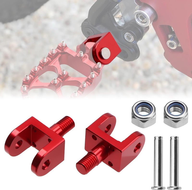 URLWALL 2pcs Foot Pegs Holder for Sur Ron Light Bee X and S Segway X160 X260 Honda CRF150F 03-19 CRF230F 03-19,CNC Aluminum Anti-rust Durable Foot Peg Clamps,Widen and Thicken Foot Peg Bracket - Image 1